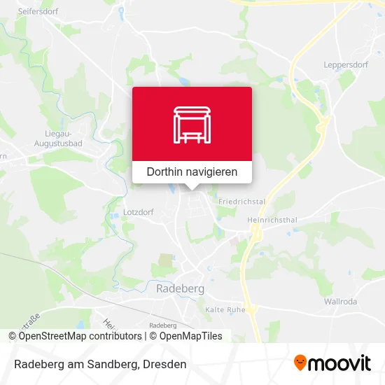 Radeberg am Sandberg Karte