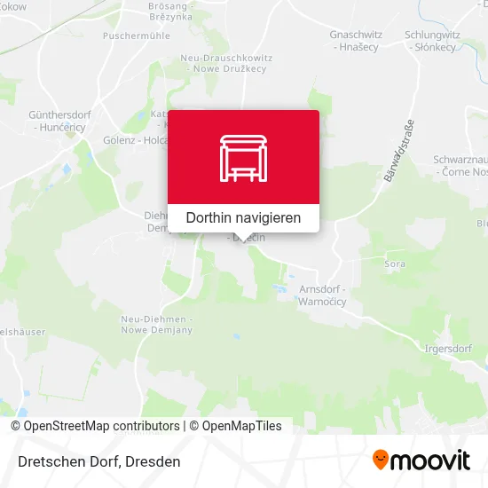 Dretschen Dorf Karte