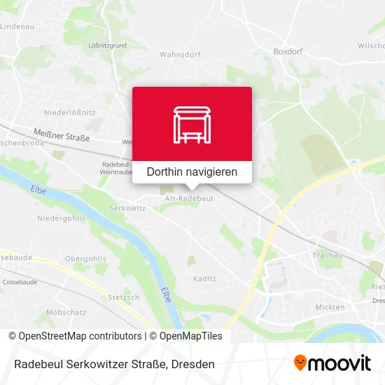 Radebeul Serkowitzer Straße Karte