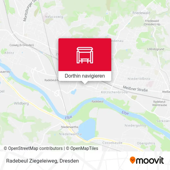 Radebeul Ziegeleiweg Karte