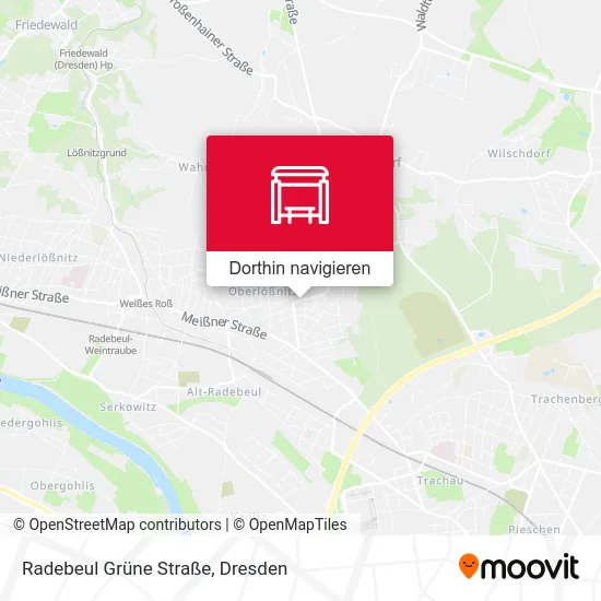 Radebeul Grüne Straße Karte