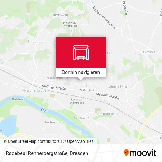 Radebeul Rennerbergstraße Karte
