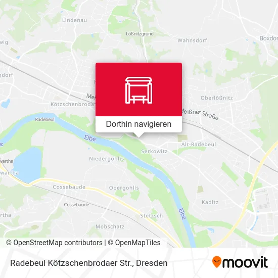 Radebeul Kötzschenbrodaer Str. Karte