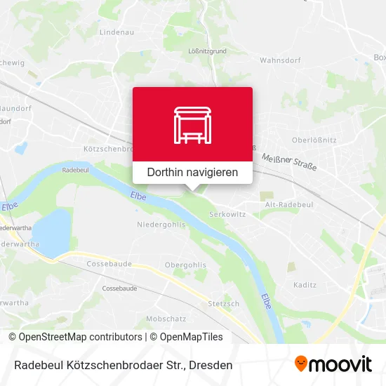 Radebeul Kötzschenbrodaer Str. Karte