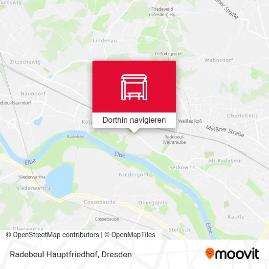 Radebeul Hauptfriedhof Karte