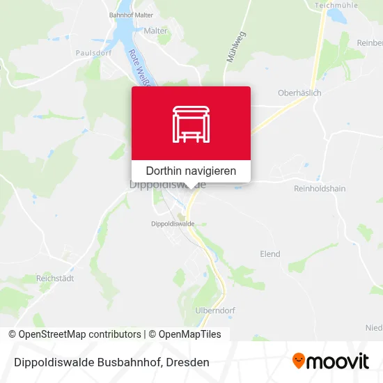 Dippoldiswalde Busbahnhof Karte