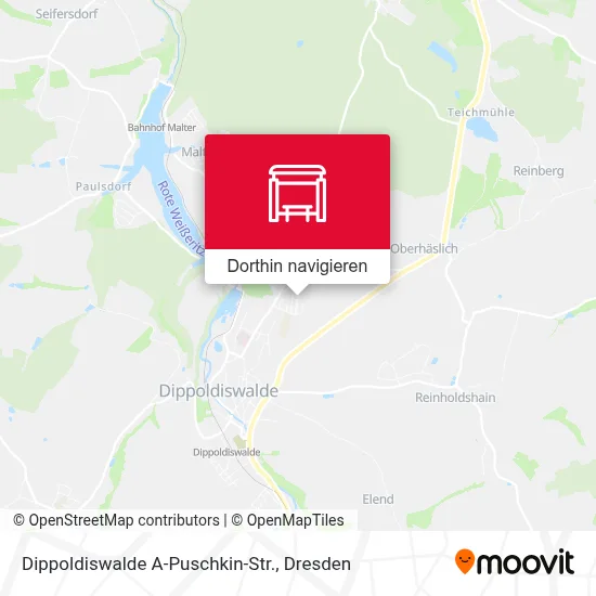 Dippoldiswalde A-Puschkin-Str. Karte