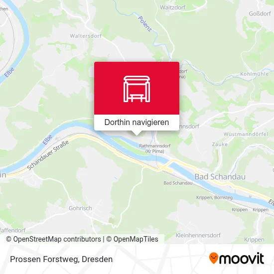 Prossen Forstweg Karte