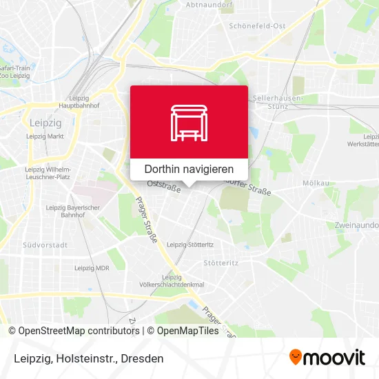 Leipzig, Holsteinstr. Karte