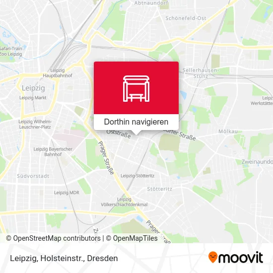 Leipzig, Holsteinstr. Karte