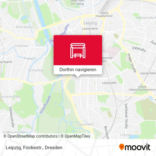 Leipzig, Fockestr. Karte