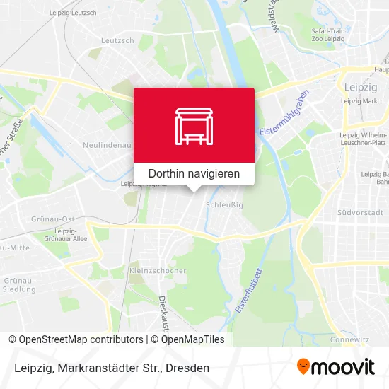 Leipzig, Markranstädter Str. Karte