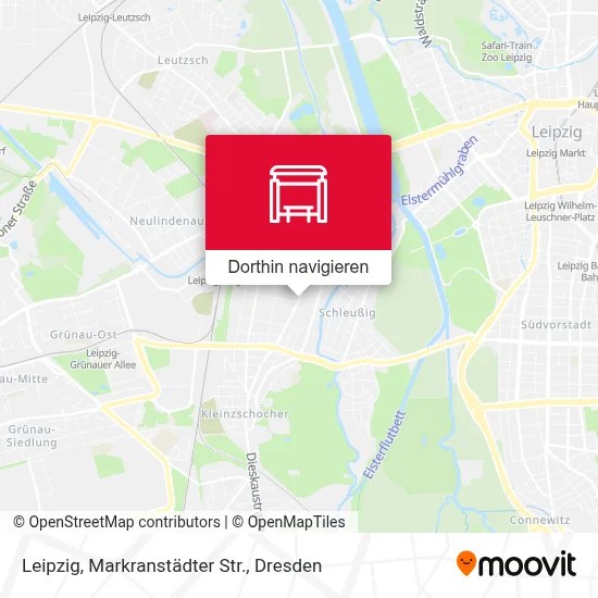 Leipzig, Markranstädter Str. Karte