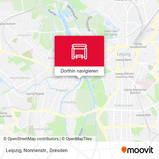 Leipzig, Nonnenstr. Karte