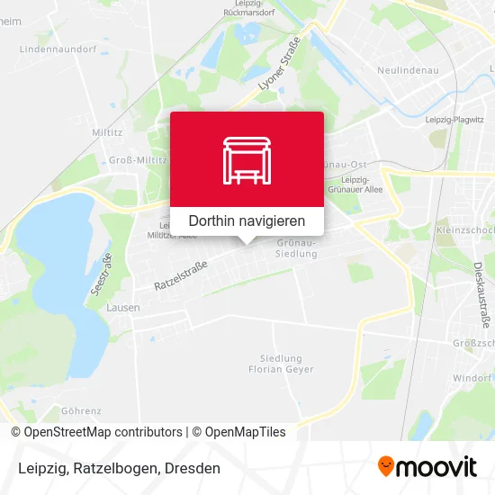 Leipzig, Ratzelbogen Karte