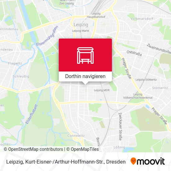 Leipzig, Kurt-Eisner- / Arthur-Hoffmann-Str. Karte