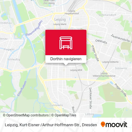 Leipzig, Kurt-Eisner- / Arthur-Hoffmann-Str. Karte