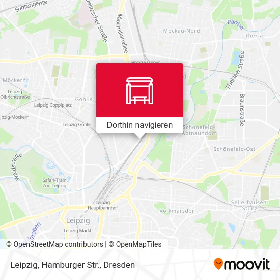 Leipzig, Hamburger Str. Karte