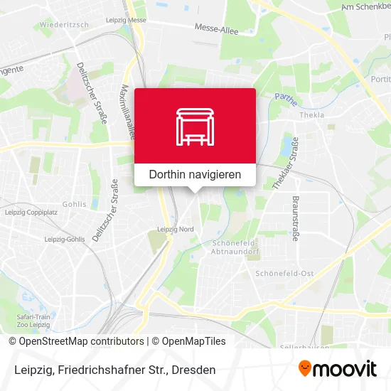 Leipzig, Friedrichshafner Str. Karte