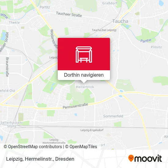Leipzig, Hermelinstr. Karte