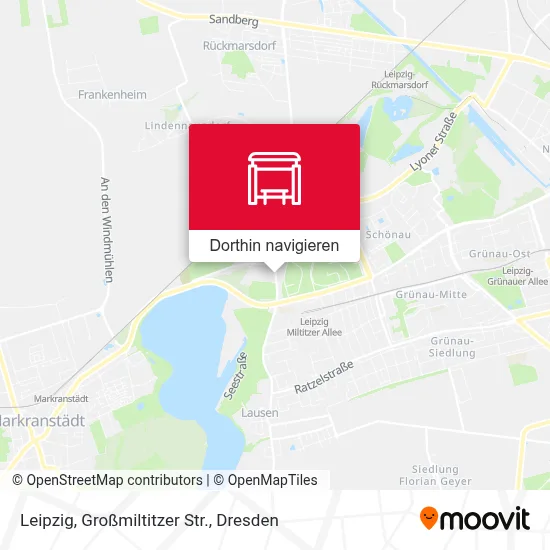 Leipzig, Großmiltitzer Str. Karte