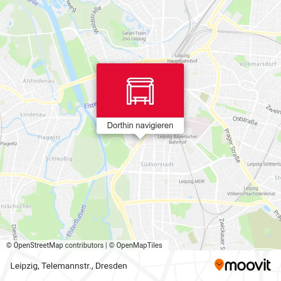 Leipzig, Telemannstr. Karte