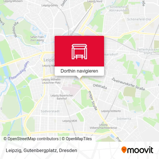 Leipzig, Gutenbergplatz Karte