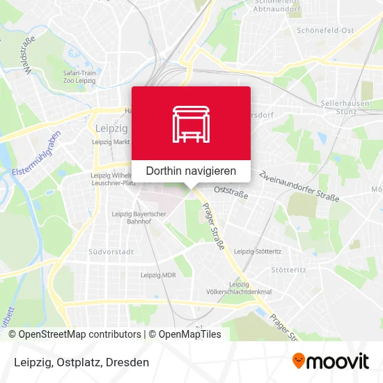 Leipzig, Ostplatz Karte