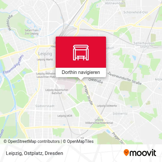 Leipzig, Ostplatz Karte