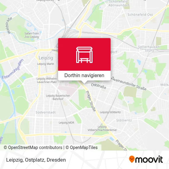 Leipzig, Ostplatz Karte