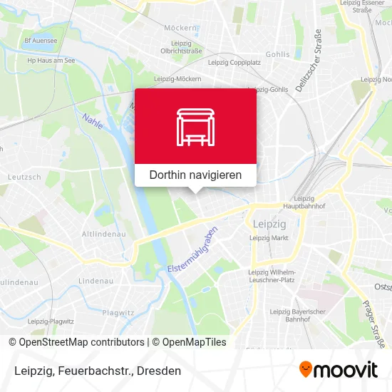 Leipzig, Feuerbachstr. Karte