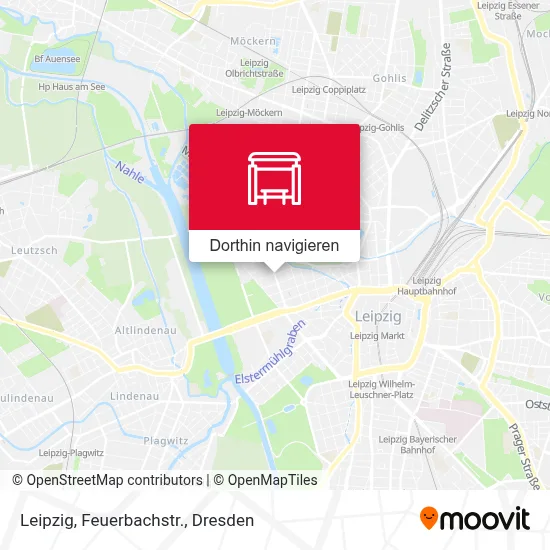 Leipzig, Feuerbachstr. Karte