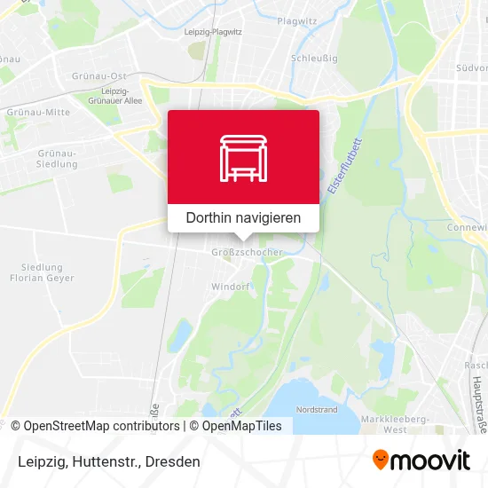 Leipzig, Huttenstr. Karte