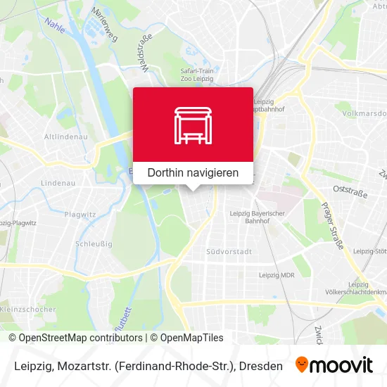 Leipzig, Mozartstr. (Ferdinand-Rhode-Str.) Karte