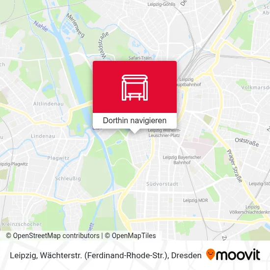 Leipzig, Wächterstr. (Ferdinand-Rhode-Str.) Karte