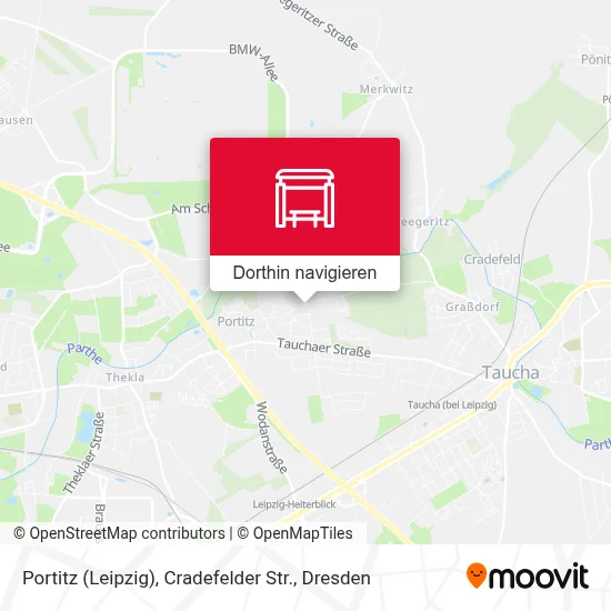 Portitz (Leipzig), Cradefelder Str. Karte