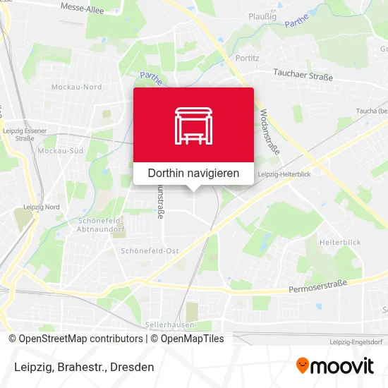 Leipzig, Brahestr. Karte