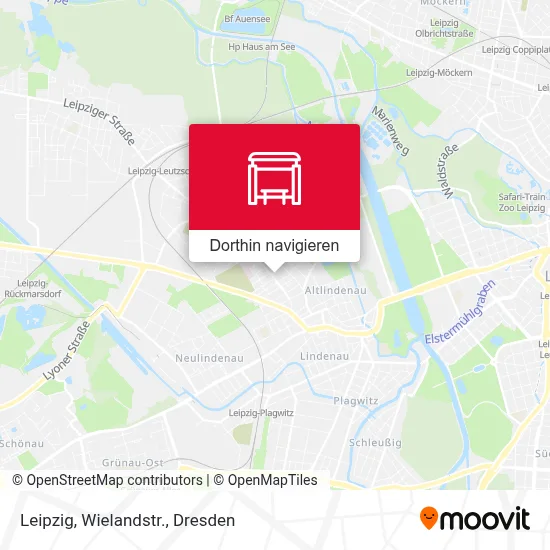 Leipzig, Wielandstr. Karte