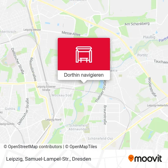 Leipzig, Samuel-Lampel-Str. Karte