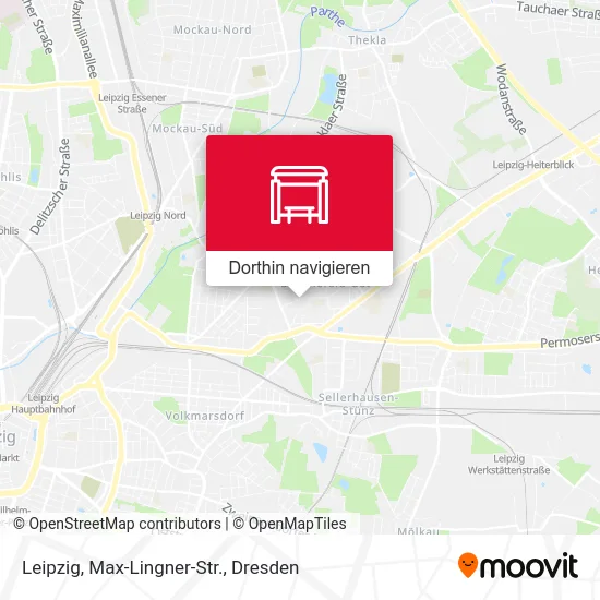 Leipzig, Max-Lingner-Str. Karte