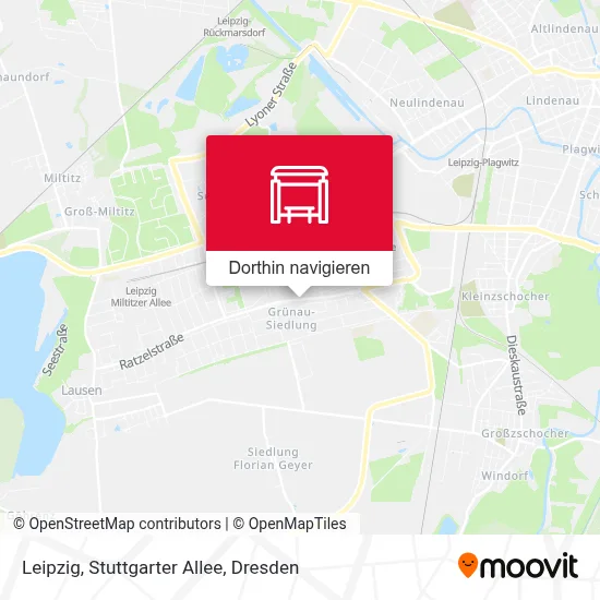 Leipzig, Stuttgarter Allee Karte