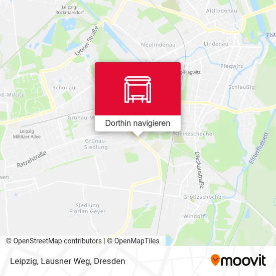 Leipzig, Lausner Weg Karte