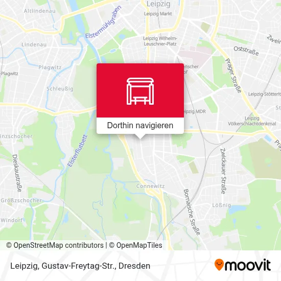 Leipzig, Gustav-Freytag-Str. Karte