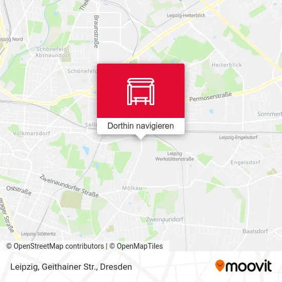 Leipzig, Geithainer Str. Karte