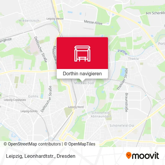 Leipzig, Leonhardtstr. Karte