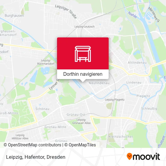 Leipzig, Hafentor Karte