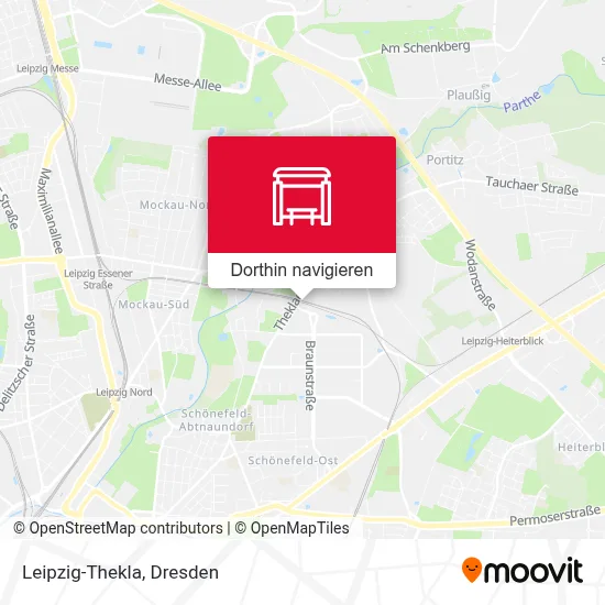 Leipzig-Thekla Karte