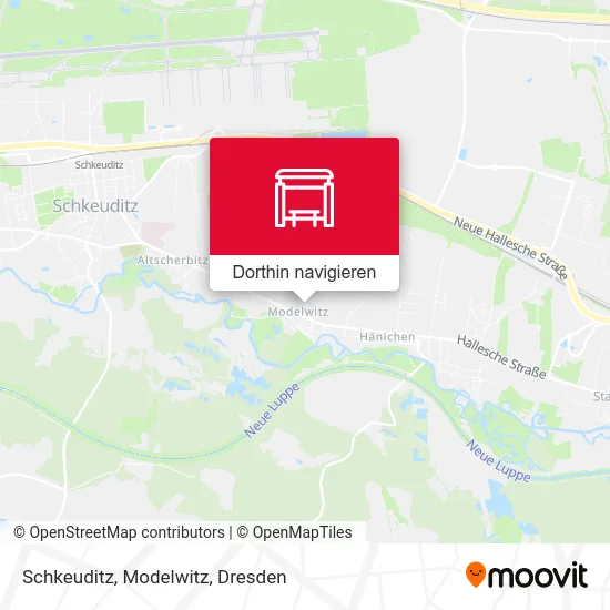 Schkeuditz, Modelwitz Karte
