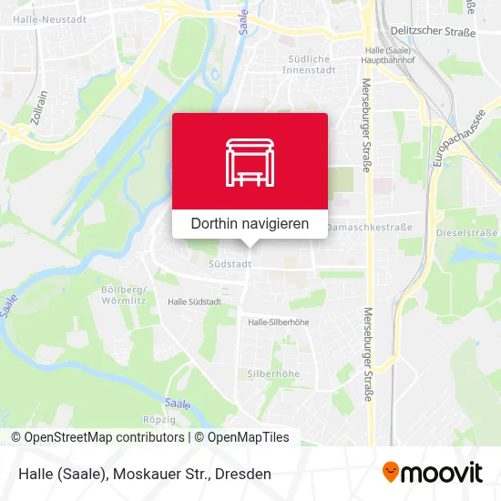 Halle (Saale), Moskauer Str. Karte