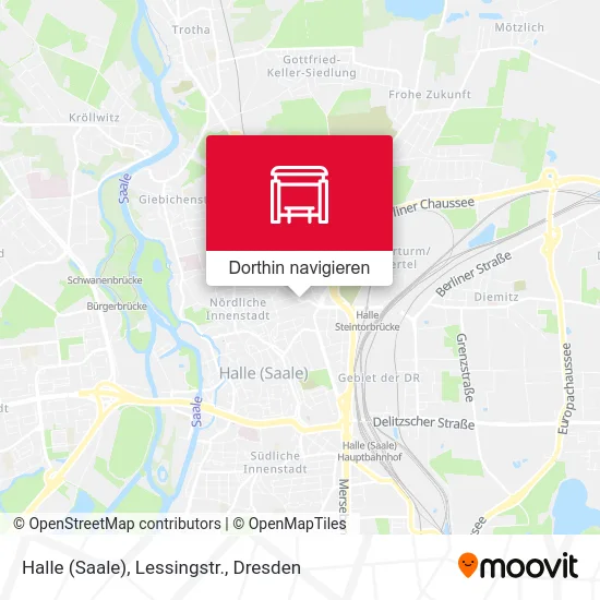 Halle (Saale), Lessingstr. Karte